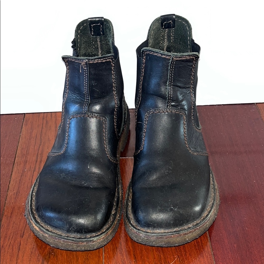 Duckfeet Roskilde Black Leather Slip-On Boots